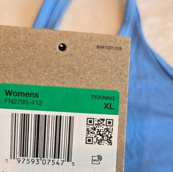 Nike One Dri-FIT Women’s Racerback Tank Top Blue XL New Training - Picture 5 of 8